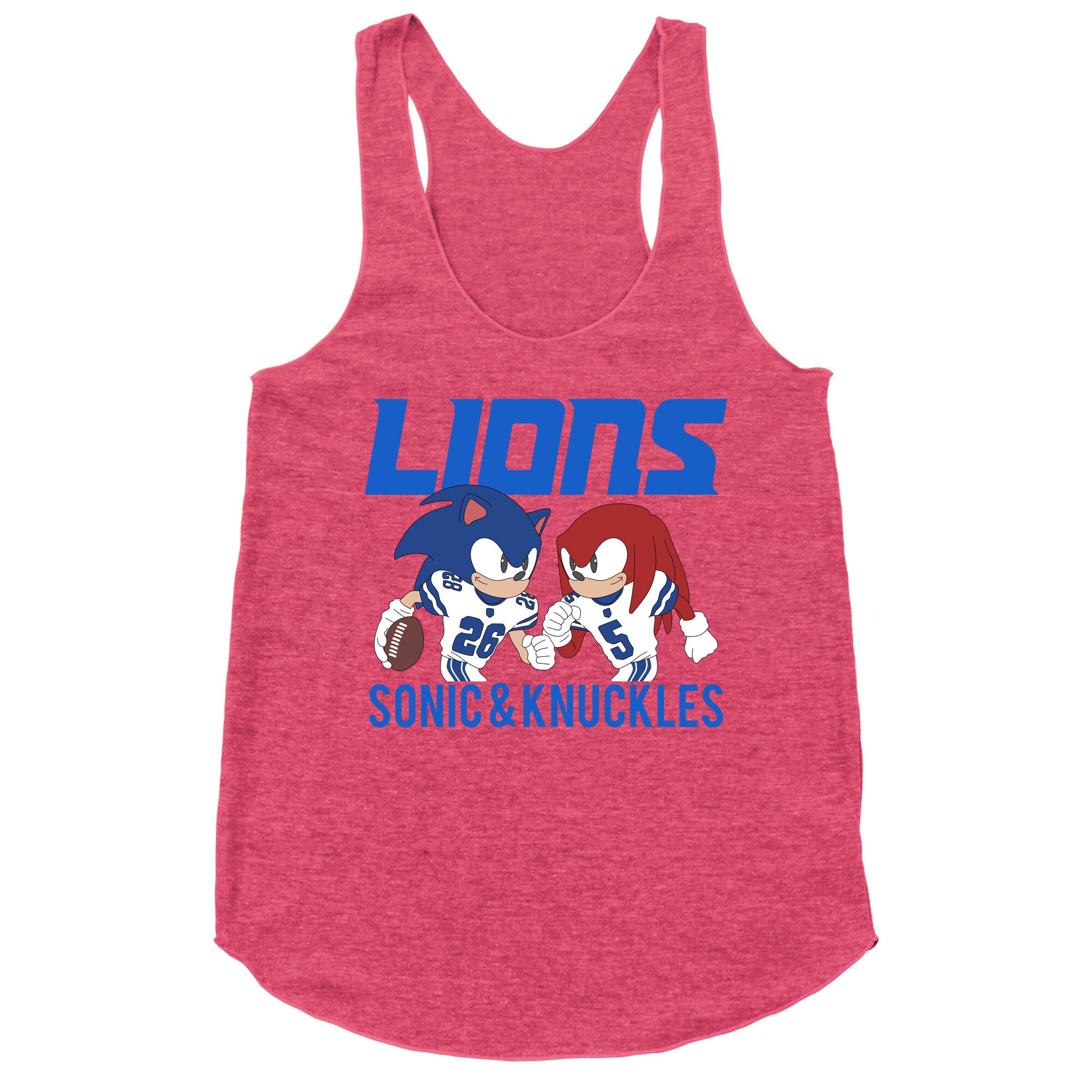 Lions Sonic and Knuckles Racerback Tank